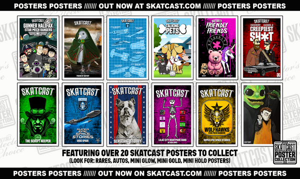 SKATCAST | SKATCAST POSTER COLLECTION | THREE-POSTER PACK (with three stickers)
