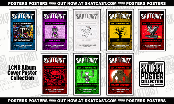 SKATCAST | SKATCAST POSTER COLLECTION | THREE-POSTER PACK (with three stickers)