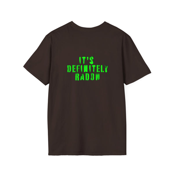 Skatcast Radon Action Team T-Shirt — "It's Definitely Radon" Graphic Tee