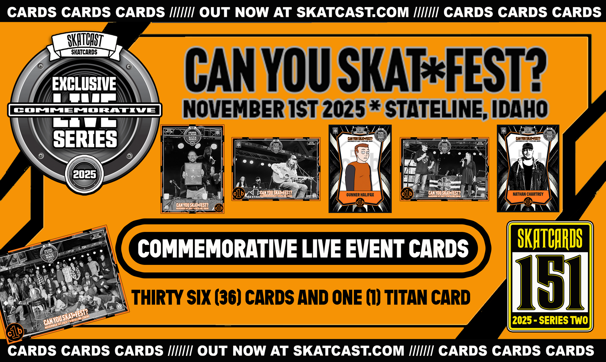 2025 SKATCARDS 151 -Commemorative LIVE EVENT Base BUNDLE