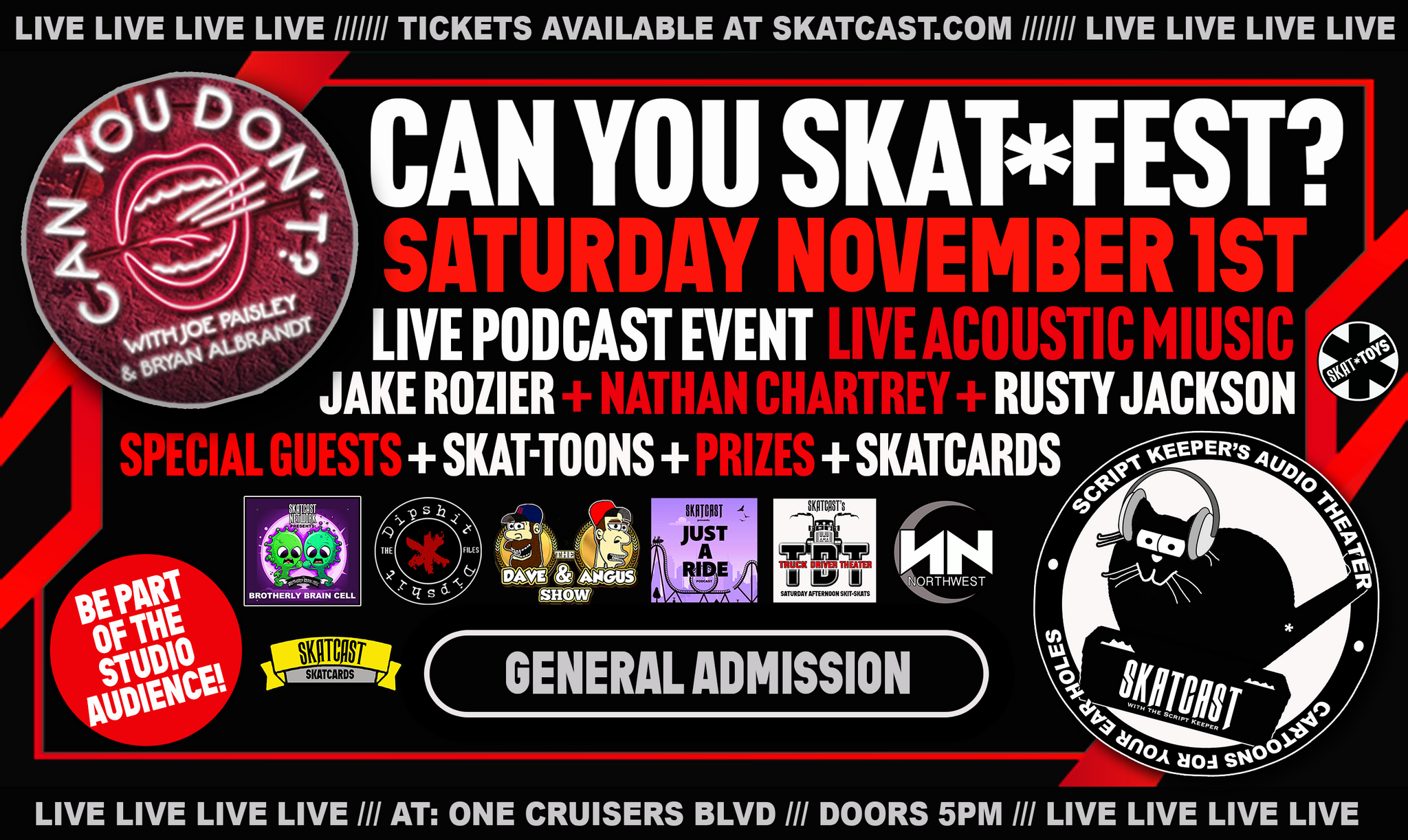 CAN YOU SKAT FEST EVENT TICKET