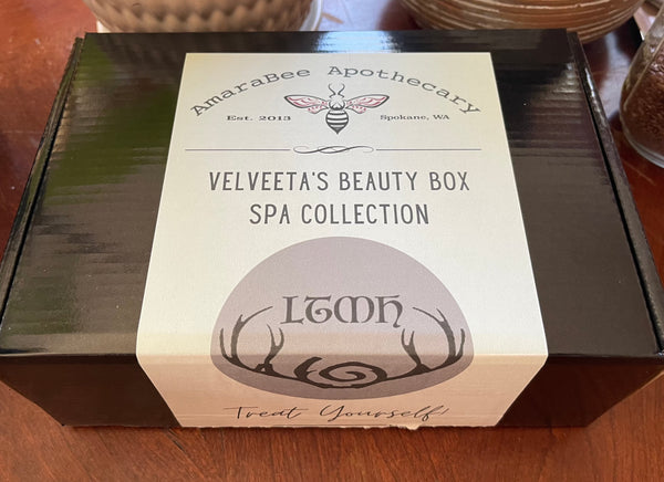 Velveeta's Beauty Box Spa Collection | Gift Set | AmaraBee Apothecary | Exfoliating | Moisturizing