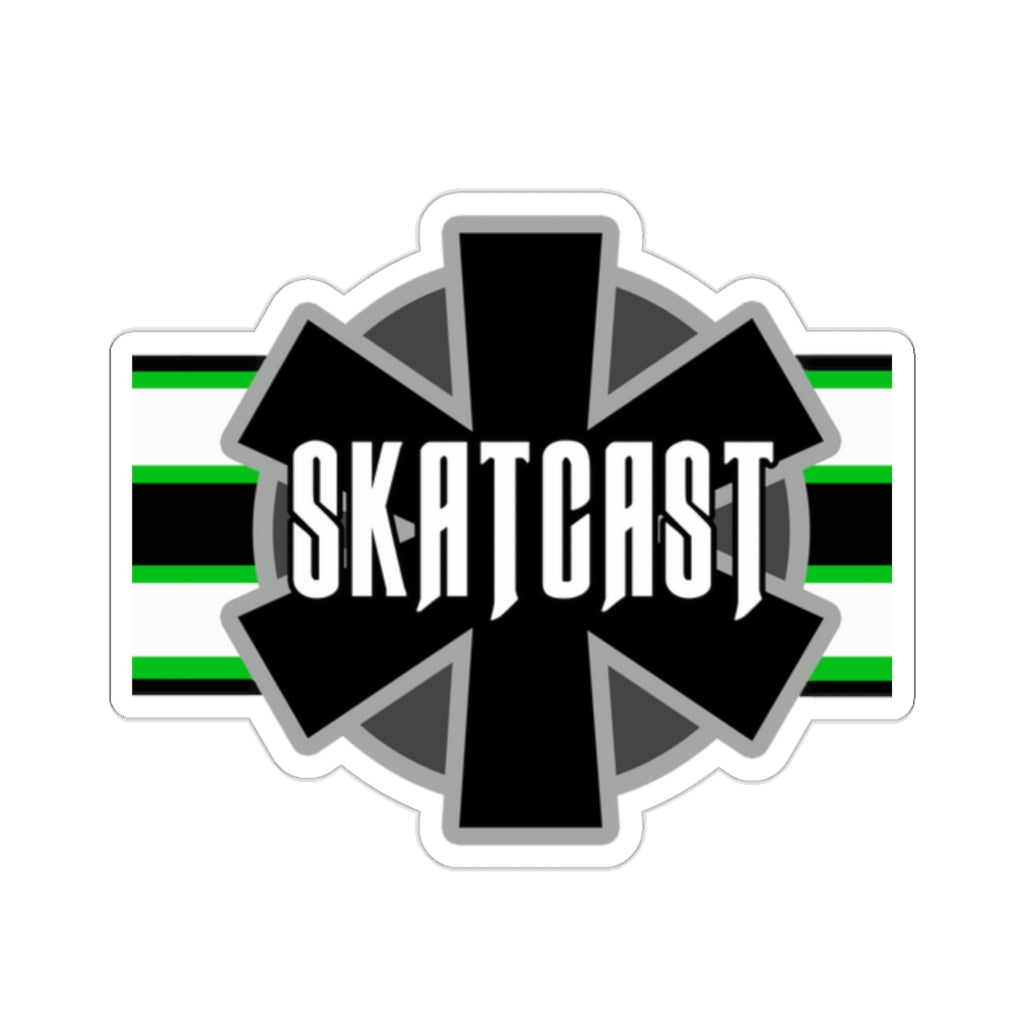 SKATCAST Flag Logo Stickers