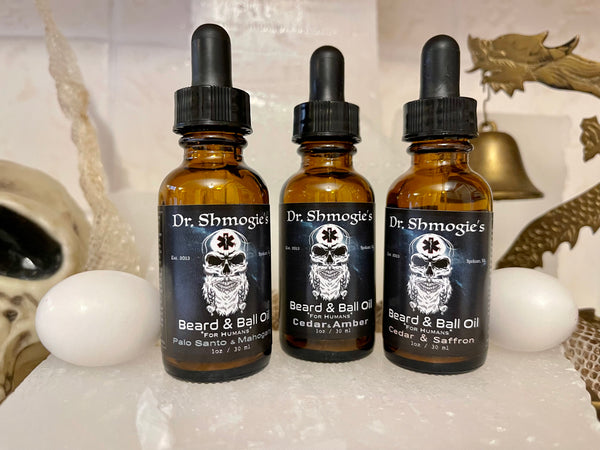 Dr Shmogie's Beard & Ball Oil | Cedar & Saffron