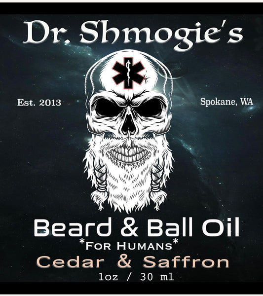 Dr Shmogie's Beard & Ball Oil | Cedar & Saffron