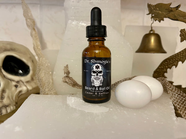 Dr Shmogie's Beard & Ball Oil | Cedar & Saffron