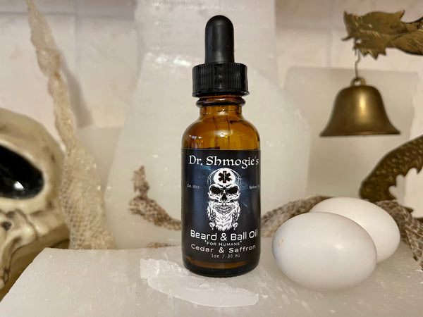 Dr Shmogie's Beard & Ball Oil | Cedar & Saffron