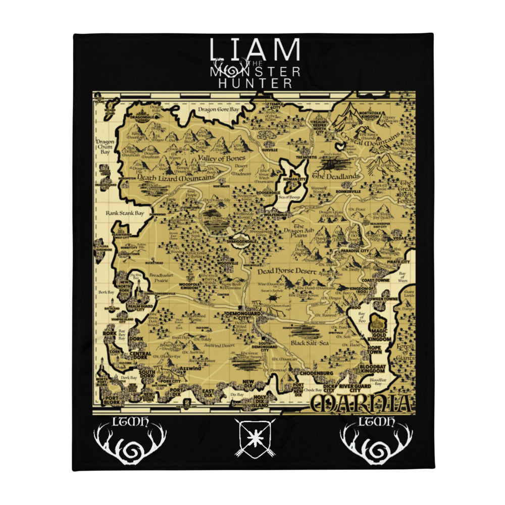 Map of Marnia LTMH Throw Blanket